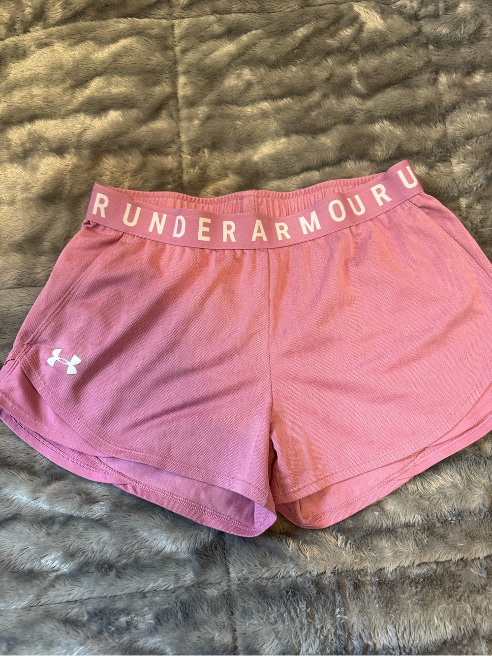 Under Armour Women’s Pink Performance Shorts with Branded Waistband